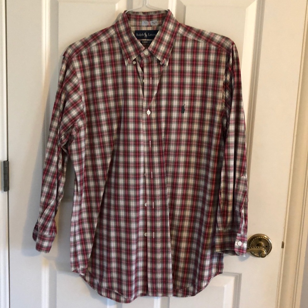 Ralph Lauren Mens button down plaid shirt